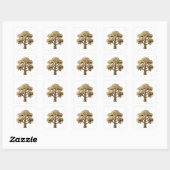 Autocollant Cadeau Arbre D'Argent Argenté Clair (Feuille)