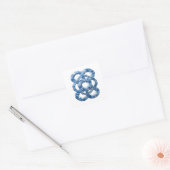 Autocollant Cadeau Bleu Pailleté BLEU (Enveloppe)