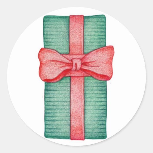 Autocollant cadeau coloré (Devant)