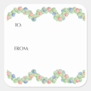 Autocollant cadeau Coquille Saint-Jacques
