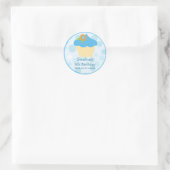 Autocollant cadeau d'anniversaire Cupcake (Sac)