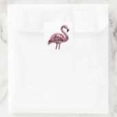 Autocollant Cadeau d'Art Abstrait Argent (Sac)