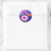 Autocollant Cadeau de Gerberas Colorées (Sac)