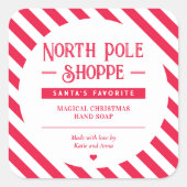 Autocollant cadeau de Noël approuvé par père Noël (Devant)