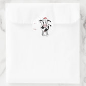 Autocollant cadeau de Noël de vache : À : De : (Sac)