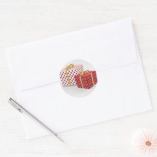 Autocollant cadeau de Noël enroulé