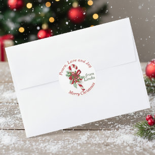 Autocollant cadeau de Noël personnalisé Sucre de c