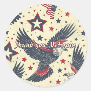 Autocollant Cadeau de Remerciement Patriotique aux