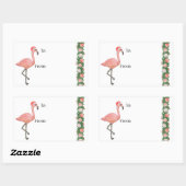 Autocollant Cadeau Flamant Santa (Feuille)