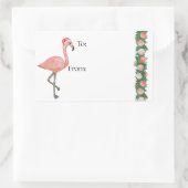 Autocollant Cadeau Flamant Santa (Sac)