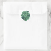 Autocollant Cadeau FLORAL Vert Tendance (Sac)
