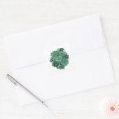 Autocollant Cadeau FLORAL Vert Tendance (Enveloppe)