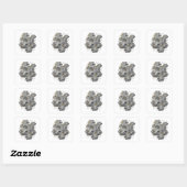Autocollant Cadeau Gris Abstract Détachable (Feuille)