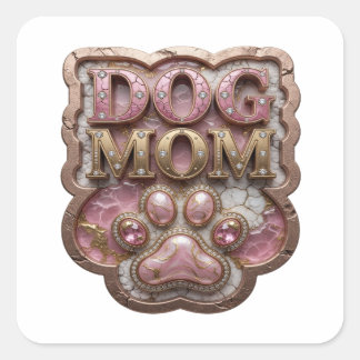 Autocollant Cadeau MAMAN CHIEN Or Premium