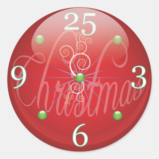 Autocollant cadeau Noël Time (Devant)