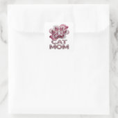 Autocollant Cadeau Original MAMAN CHAT Rose (Sac)