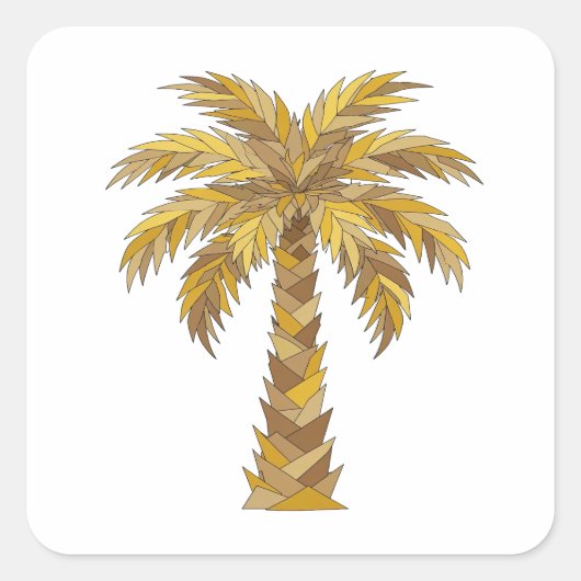 Autocollant cadeau PALM TREE gris joyeux (Devant)