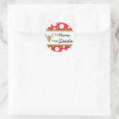 Autocollant cadeau Père Noël personnalisé (Sac)