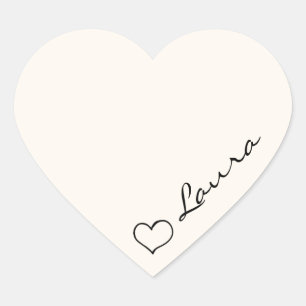 Autocollant Cadeau Personnalisé avec Nom en Écritu