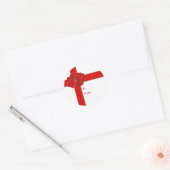 Autocollant cadeau Red Corner Bow (Enveloppe)