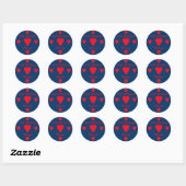 Autocollant cadeau Red Hearts (Feuille)
