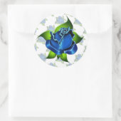 Autocollant cadeau Rose bleu (Sac)