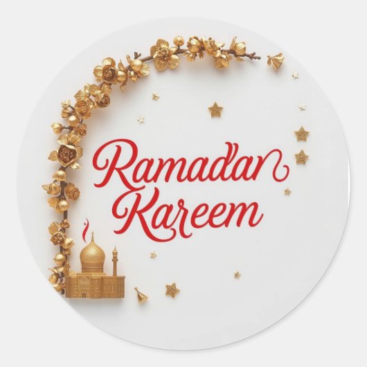 Autocollant cadeau thème Ramadan Kareem pour céléb (Devant)