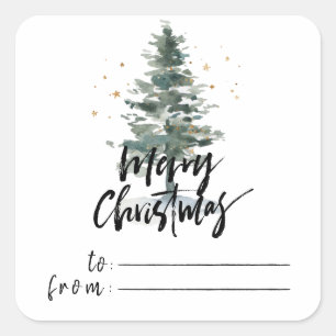 Autocollant Cadeaux Sapin de Noël Joyeux Noël Bros