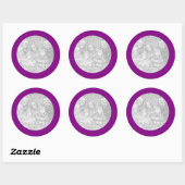 Autocollant cadre violet (Feuille)