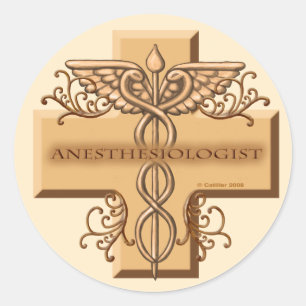 Autocollant Caduceus, anesthésiste