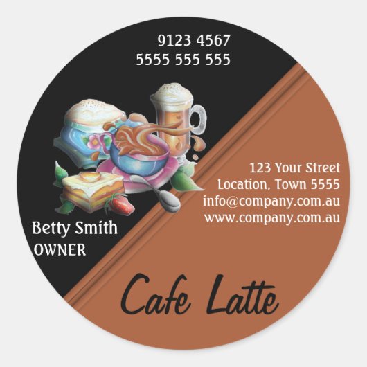 Autocollant café (Devant)