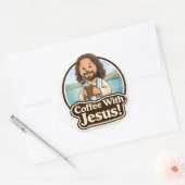 Autocollant Café avec Jésus (3”) (Enveloppe)