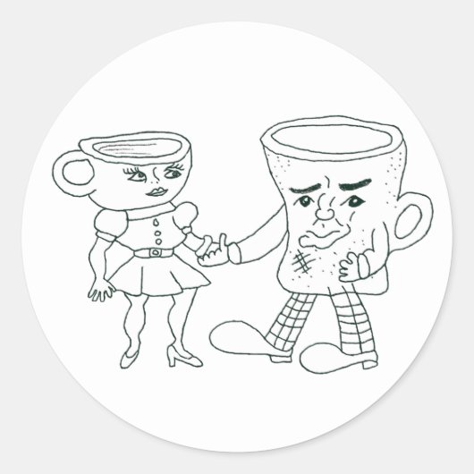 Autocollant café et thé (Devant)