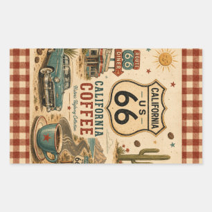 Autocollant California Coffee Run Route 66 Vibes