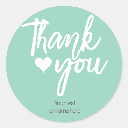 Autocollant calligraphique de remerciement (Devant)
