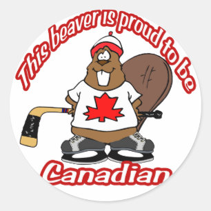 Autocollant canadien de castor