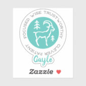 Autocollant Capricorne (Feuille)