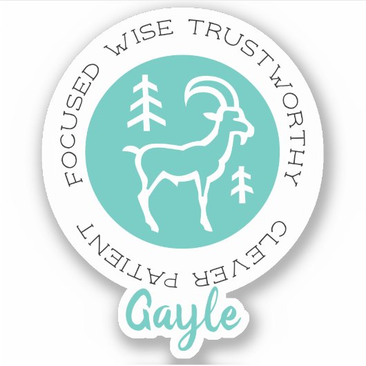 Autocollant Capricorne (Devant)