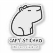 Autocollant Capy Stickko personnalisé (Devant)