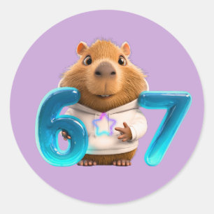 Autocollant Capybara Mignon 67 – Capy Décontracté