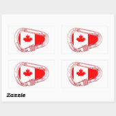 Autocollant carabiner Escalade du pavillon du Cana (Feuille)