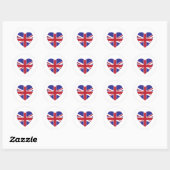 Autocollant cardiaque Union Jack (Feuille)