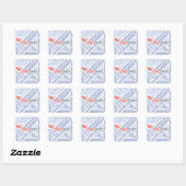 Autocollant (carré) (Feuille)