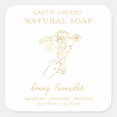 Autocollant Carré à base de plantes + d'appothécai (Devant)