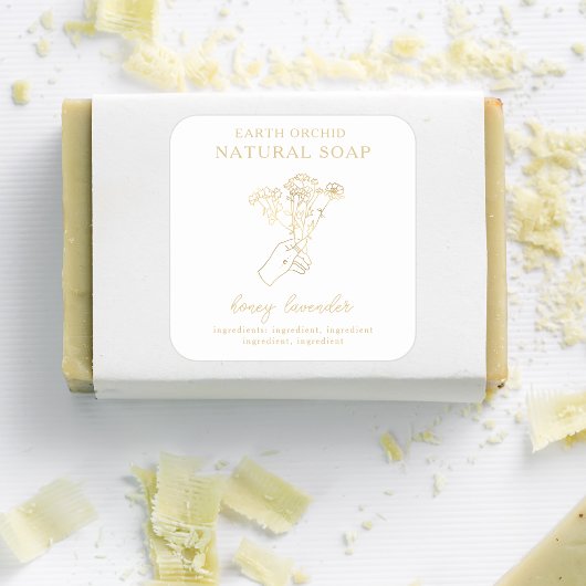 Autocollant Carré à base de plantes + d'appothécai