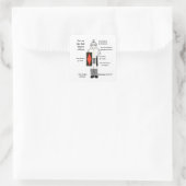 Autocollant carré Armure de Dieu (Sac)