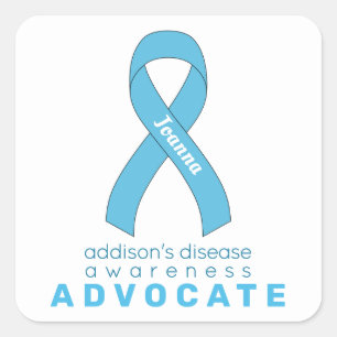 Autocollant Carré blanc Addison's Disease Advocate