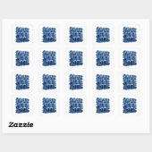 Autocollant carré bleu original MARVELOUS (Feuille)