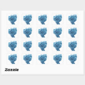 Autocollant carré BLUE TORNADO bleu unique (Feuille)