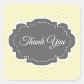 Autocollant Carré Chevron jaune (Devant)